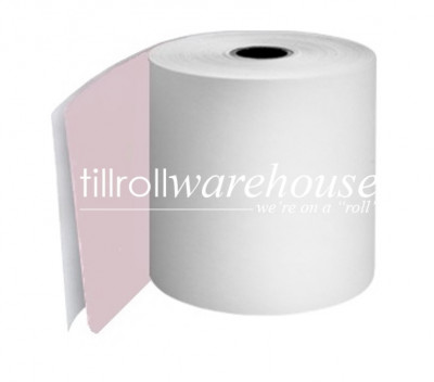 76mm 2 Ply Rolls White/Pink Boxed 20s - 055